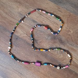 Wooden bead necklace
